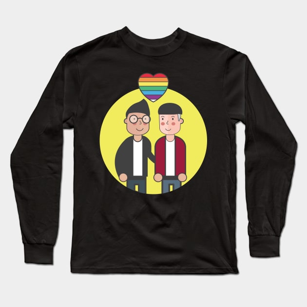 LGBT Couples Design - LGBT Long Sleeve T-Shirt by Printaha